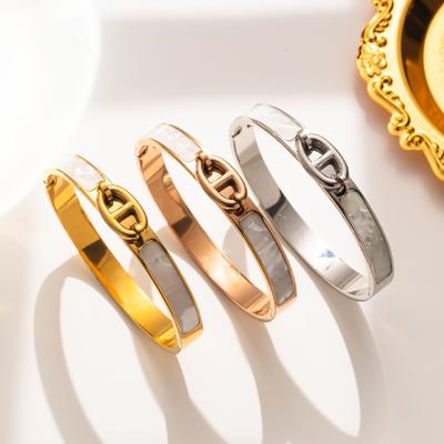 Stainless Steel Bangle Unfade Women Cuff Bangle