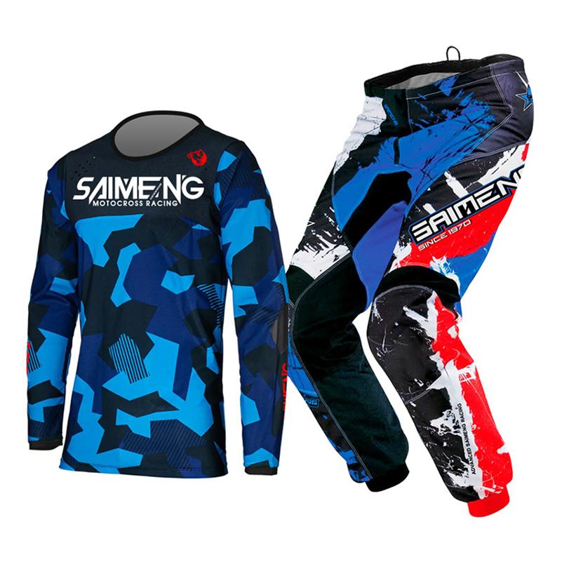 Motocross-Ausrüstungsset für Kinder Jugend Trikot Hose Sets Kind grün Motorrad schwarz 3 4 5 6 7 8 9 10 Jahre Offroad-Anzug blau orange Enduro Cross Junge Mädchen