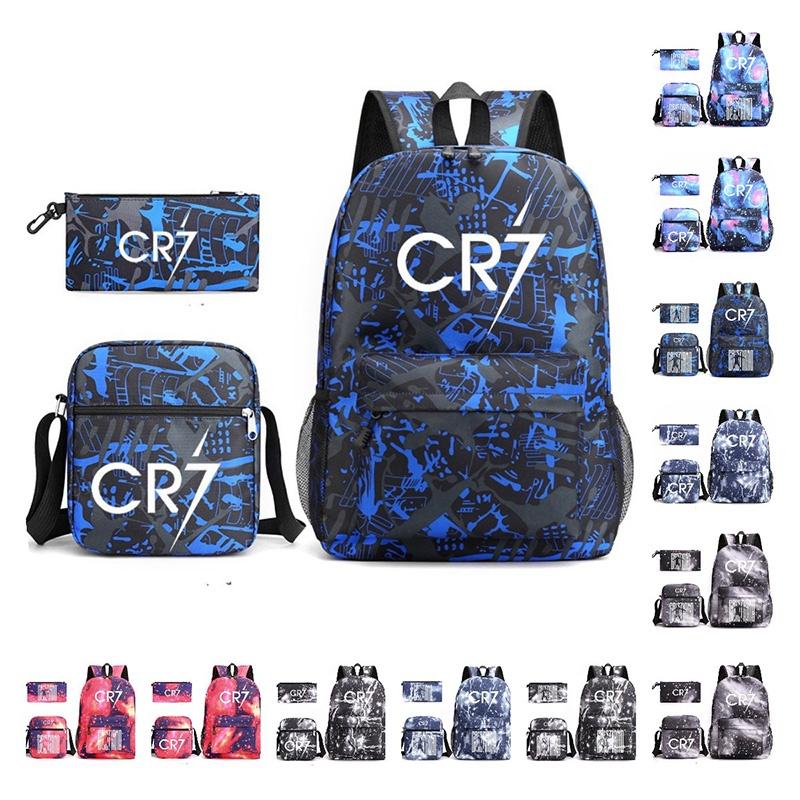 Fashionable Cr7c Teenager Backpack Set With Pen Bag Wholesale