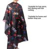 Fashionable Barber Shop Hairdressing Cape Hair Cutting Apron Hair Beauty Tool 160x140cm (Black)