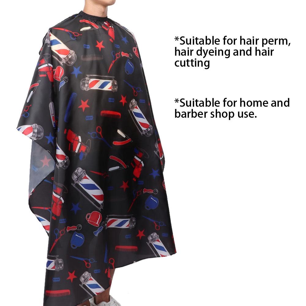 Fashionable Barber Shop Hairdressing Cape Hair Cutting Apron Hair Beauty Tool 160x140cm (Black)