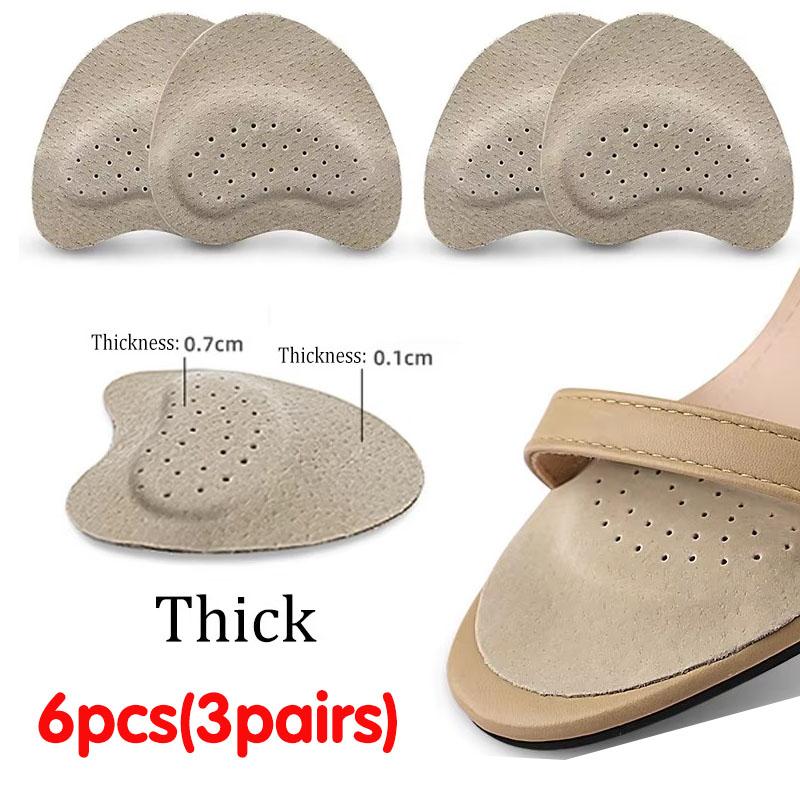 2/3/5pairs Sandals Anti-slip Stickers Leather Forefoot Pad Women High Heels Pain Relief Insert Cushion Foot Care Shoes Pad