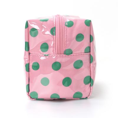 Polka Dot Multifunctional Makeup Case with Handle PVC Toiletries Storage Bag Travel Cosmetic Bag for Women Ladies Girls