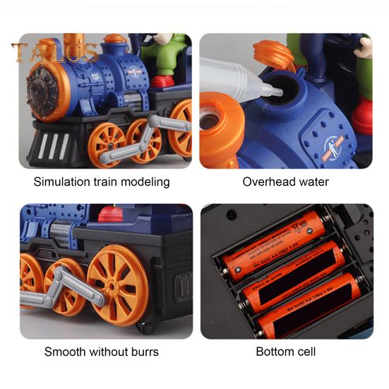 Vaikams skirtas elektrinis garvežys su LED šviesos muzikos purškimu, klasikinis traukinio žaislas, maitinamas baterijomis, lokomotyvas, mažyliams, berniukams ir mergaitėms, dovana