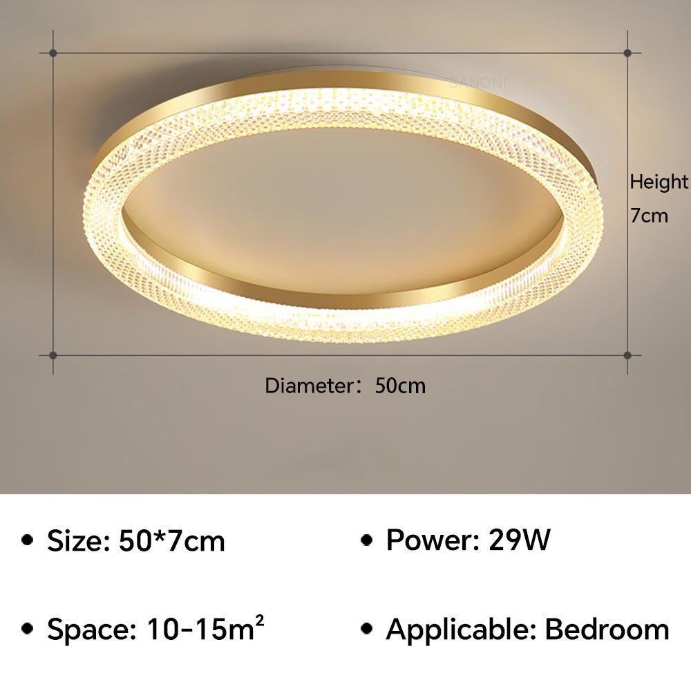 

Nordic Modern Ceiling Light For Bedroom Living Room Luxur Decor Indoor Ceiling Lamp Chandeliers Lighting Fixtures Luster Cool White(no RC)