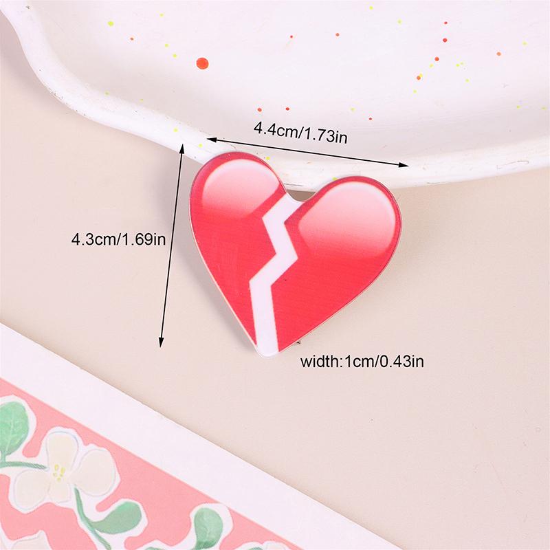 Angry Expression Drop Hair Clip Heartbroken Acrylic Hair Clip Funny Side Clip