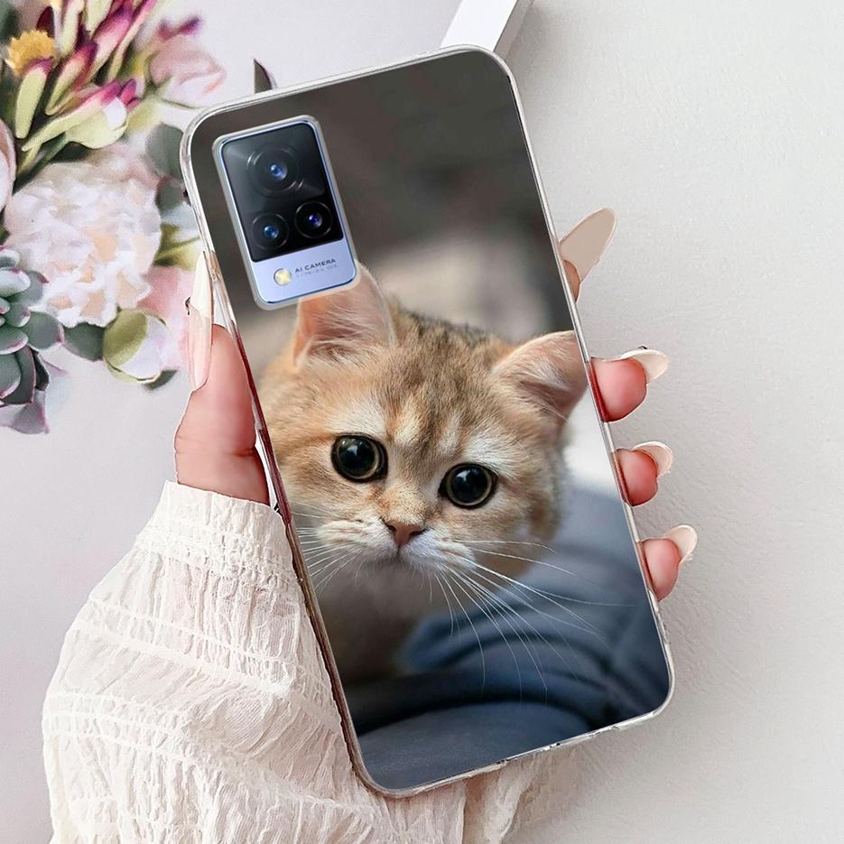 For Vivo V21 4G Case V2066 V2108 New Luxury Flowers Painted Cover Soft Slim Phone Case For Vivo V21e V2061 V 21 VivoV21 e Fundas