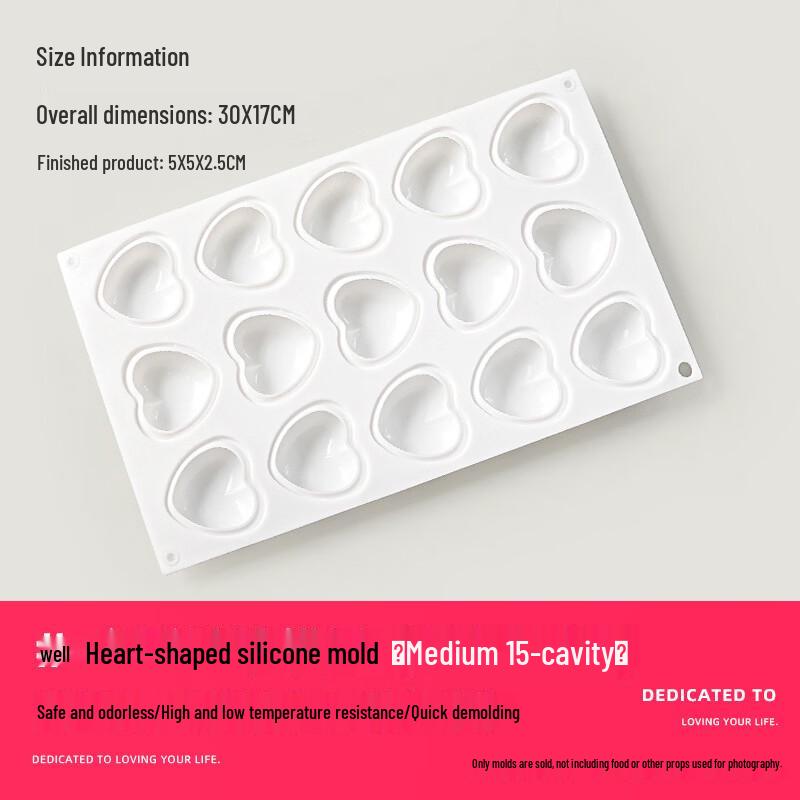 

Silicone Heart Molds for Mousse & Chocolate (2-Pack)
