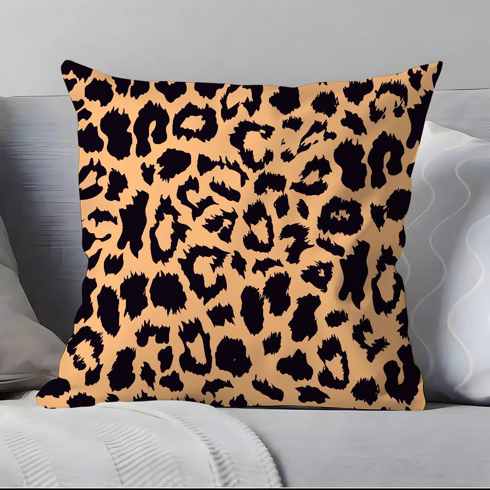 

Leopard Print Texture Pillow Case Pillowcase Soft Skin Friendly & Comfortable With A Hidden Zipper 12x12Inch