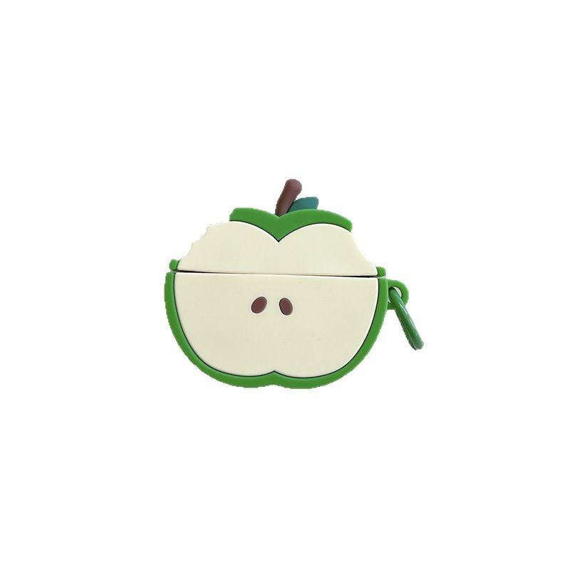 Stereo Green Apple for Apple AirPods4 Bluetooth Wireless Headset Cover 1/2/3 Generation Pro2 Silicone Creative