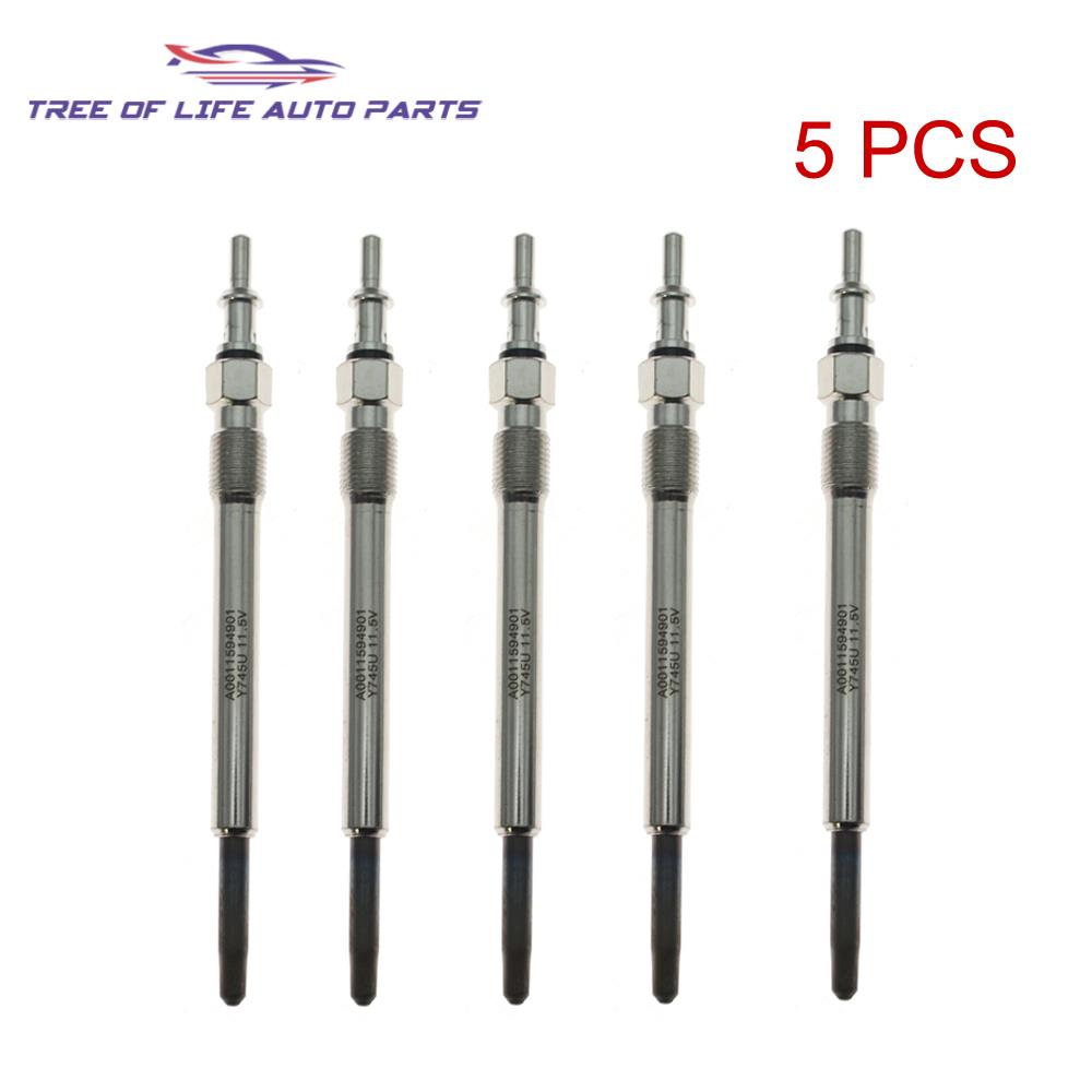 1/4/5/6X 11.5V Glow Plugs For Mercedes OM611 OM646 OM612 OM613 CDI W463 W202 W203 C209 W210 W211 W163 W220 W638 A0011592801