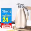 Large Capacity 2L Stainless Steel Thermos Flask - Vacuum Insulated Hot Water Bottle Kettle
