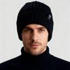 Plush Winter Ear Protection Knit Hat for Seniors - Warm, Windproof, and Thickened Wool Hat for Cold Weather.