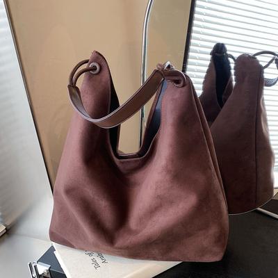 Retro Casual Commuter Large Capacity Bag Women'S Matte Tote Bag Shoulder Bag