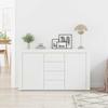 Credenza Bianca con Cassetti 120 x 36 x 69 cm Truciolato