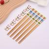 5 Pairs Bamboo Wooden Chopsticks Chinese Food Tableware Japanese Sushi Sticks Washable Dishes Kitchen Accessories Set