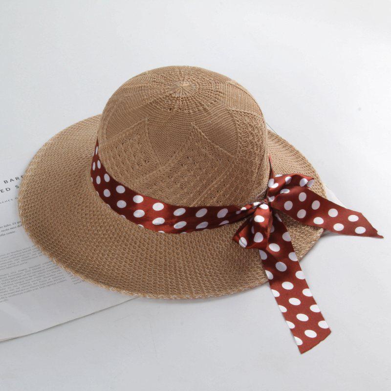 Women's Versatile Sun Protection Straw Hat, Summer 2026 Fashion, Wide Brim for Outdoor and Street Wear