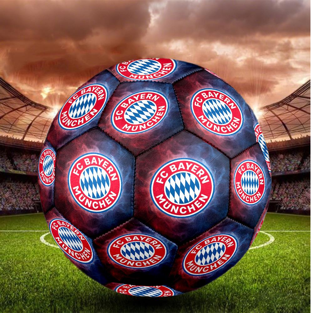 Bayern Monaco Pallone da Calcio Taglia 5 Alta Elasticità Pallone da Calcio Per Competizione All'aperto Allenamento Quotidiano Gioco