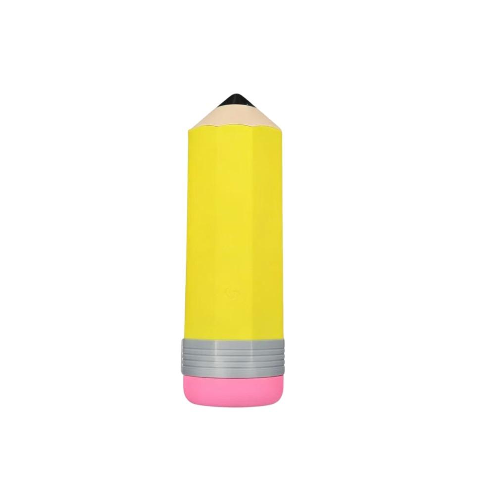 Compact Pencil-shaped Pencil Case 3D Printing Creative Pen Storage Box Large Capacity Durable Pencil Organizer School Supplies жёлтый