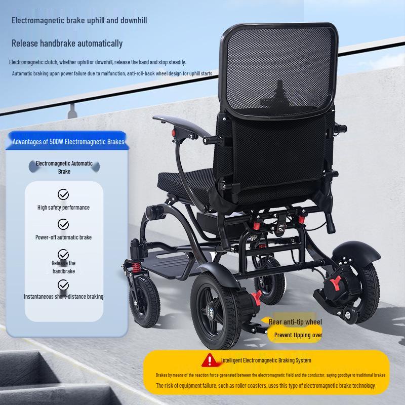 Yingkang Lightweight Foldable Electric Wheelchair with Carbon Fiber Frame and Lithium Battery for Elderly