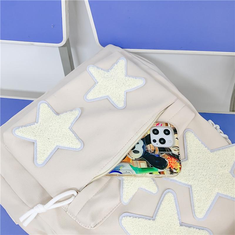 Women Backpack Large Capacity Nylon Casual Star Kawaii Back Pack Student Shoulder Bag Travel School Bags for Girls Bookbags