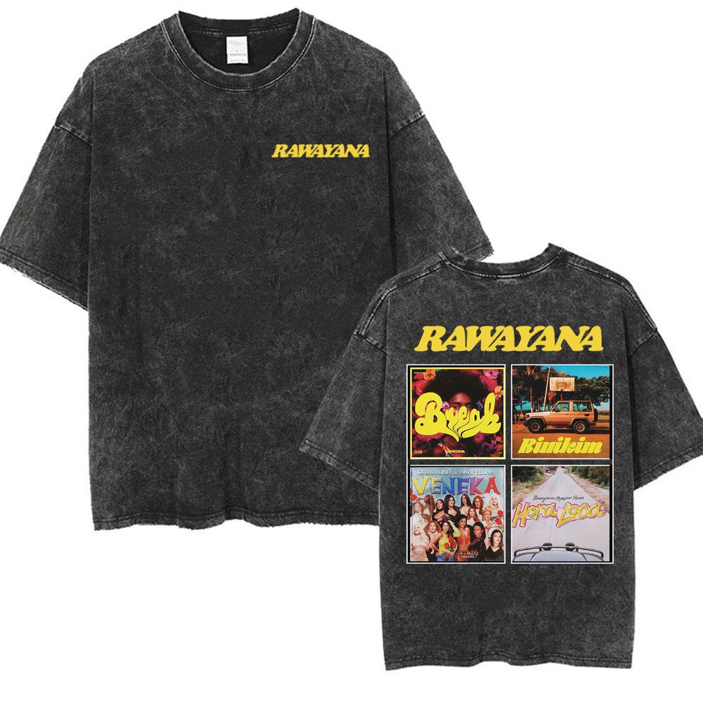 

Rawayana Donde Es El After New Album T Shirts Unisex Women Vintage Washed Short Sleeve Tshirt Summer Tops Cotton T Shirt M