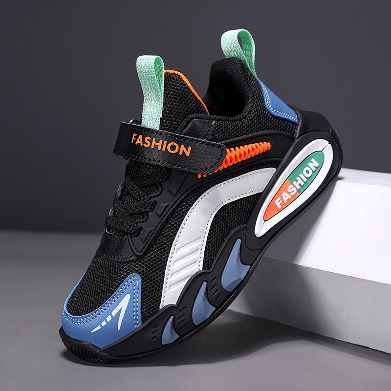 Professional Training Shoes for children2026Spring New Boys' Sports Shoes, Medium and Large Children's Wear-resistant Basketball Shoes with Rotating