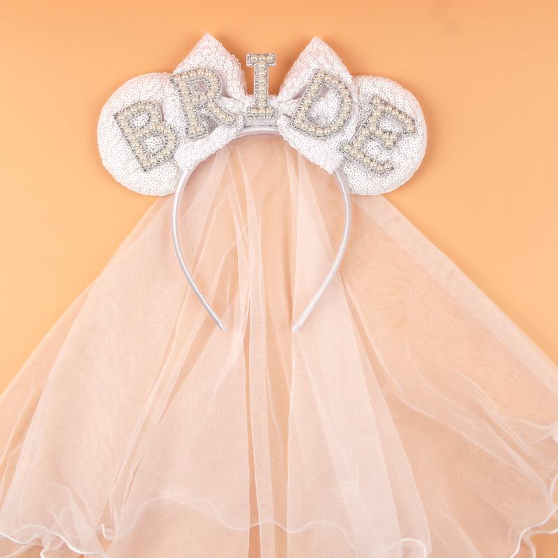 Disney Glänzendes Schloss Mausohren Stirnband Jungen Mädchen Festival Party Cosplay Haarband Frauen DIY Haarschmuck Cartoon Geschenk