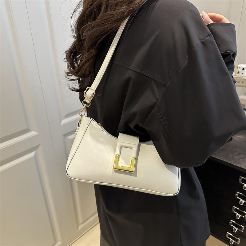 2025 Simple Retro New French Personality Trend Fashion Temperament Simple Shoulder Underarm Belt Messenger Bag