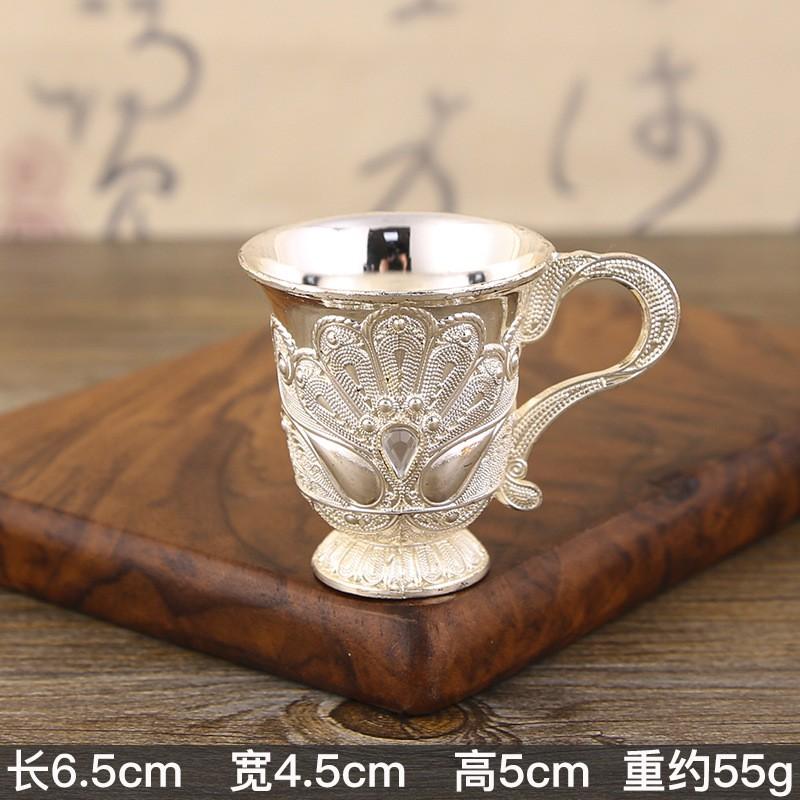 Elegant European Style Zinc Alloy Shot Glass Set Vintage Decorative Drinking Cup Home Bar Whiskey Liqueur