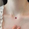 New Chinese Style Red Bean Teardrop Pendant Necklace, Women's Red Clavicle Choker 2025