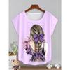 Women's Casual Character Printed T-Shirt