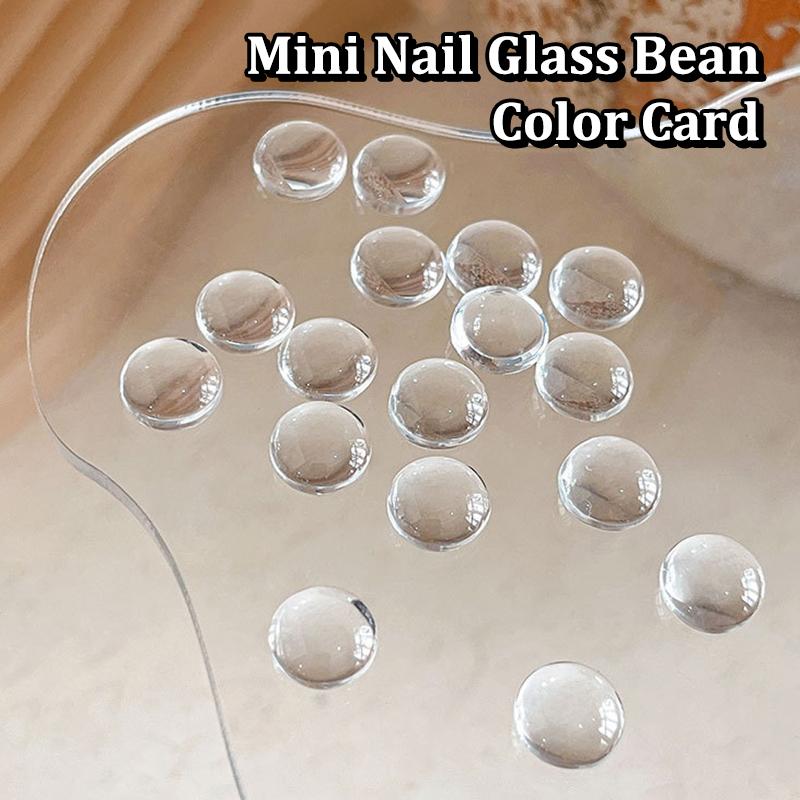 

40 шт. Круглые стеклянные карточки с цветами Прозрачные дизайны для демонстрации нейл-арта Наклейки Советы Плоская задняя панель Круглая капля Инструменты для нейл-салона