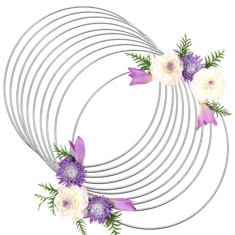 10Pcs Metal Dream Catcher Hoops Dream Catcher Craft Rings for Handmade Craft Wreath Making Project Wedding Decoration