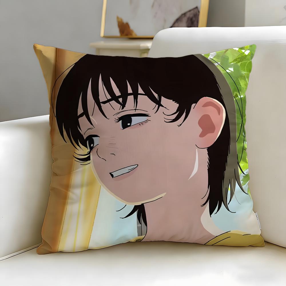 anime Look Back Cushion Cover Soft & Easy-Wash Pillow Case – Versatile for Couch, Bed, Travel and Office