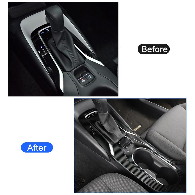 For Toyota Corolla E210 - 2024 Hybrid Stainless Car Gear Shift Panel Cup Frame Cover Trim Stickers Protector
