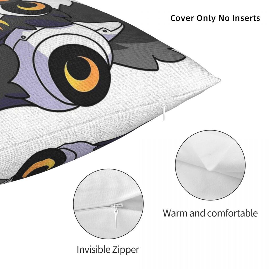 My Furry Protogen Lemondrop Square Pillowcase Polyester Linen Velvet Pattern Zip Decor Home Cushion Cover 18"
