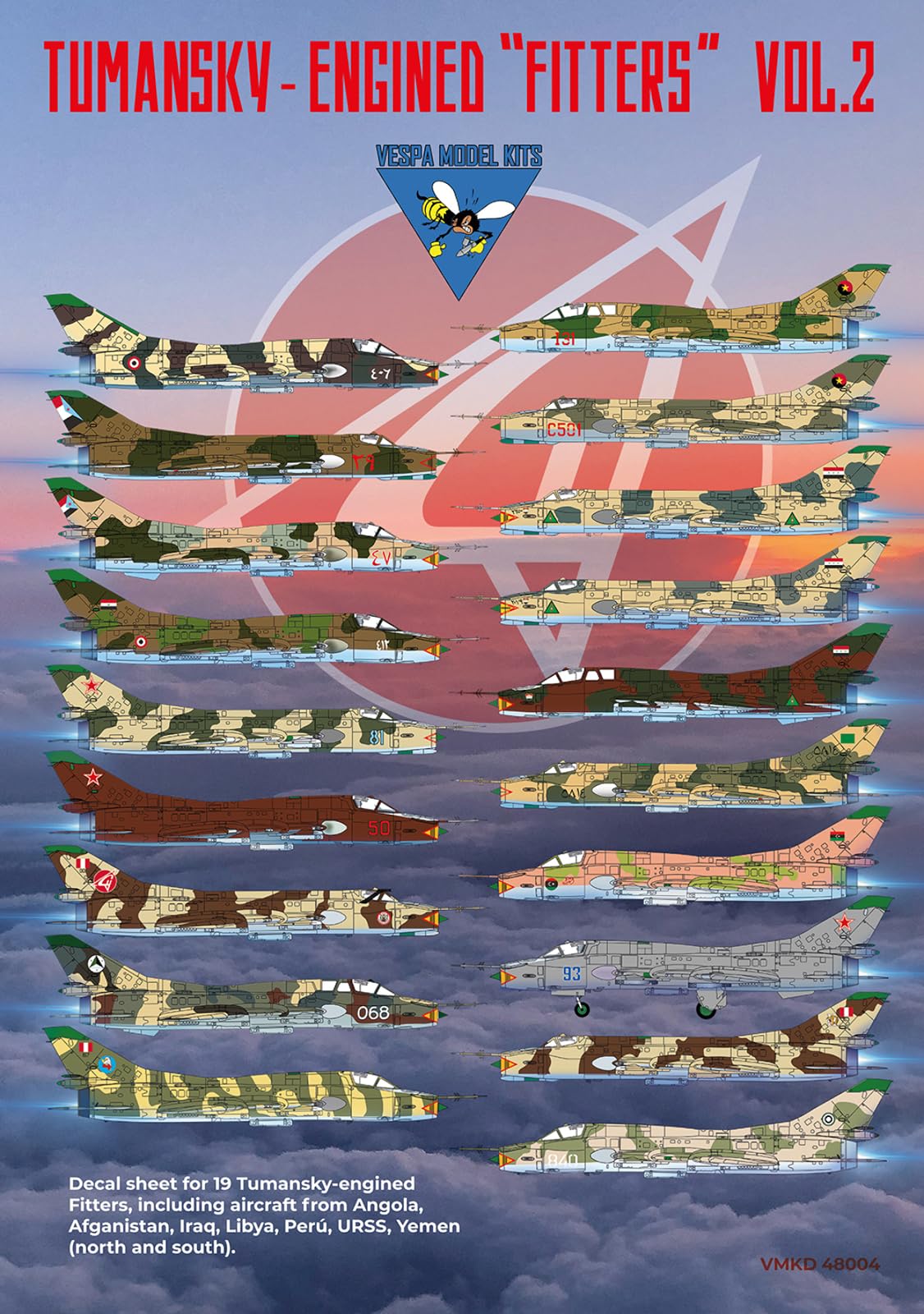 

Vespa Model Kits 1/48 Scale Su-22 Fitter [Tumansky Engine Type Vol.2] Plastic Model Decal VMKD48004 (Airplane)