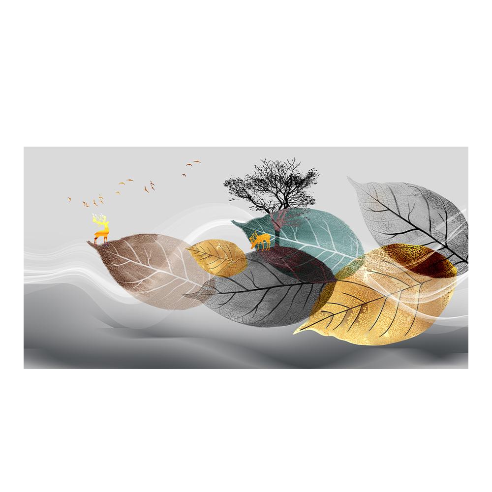 

Абстрактные листья постеры геометрические фигуры золотое растение холст картина скандинавский интерьер спальни настенные художественные картины домашний декор 50x100cm