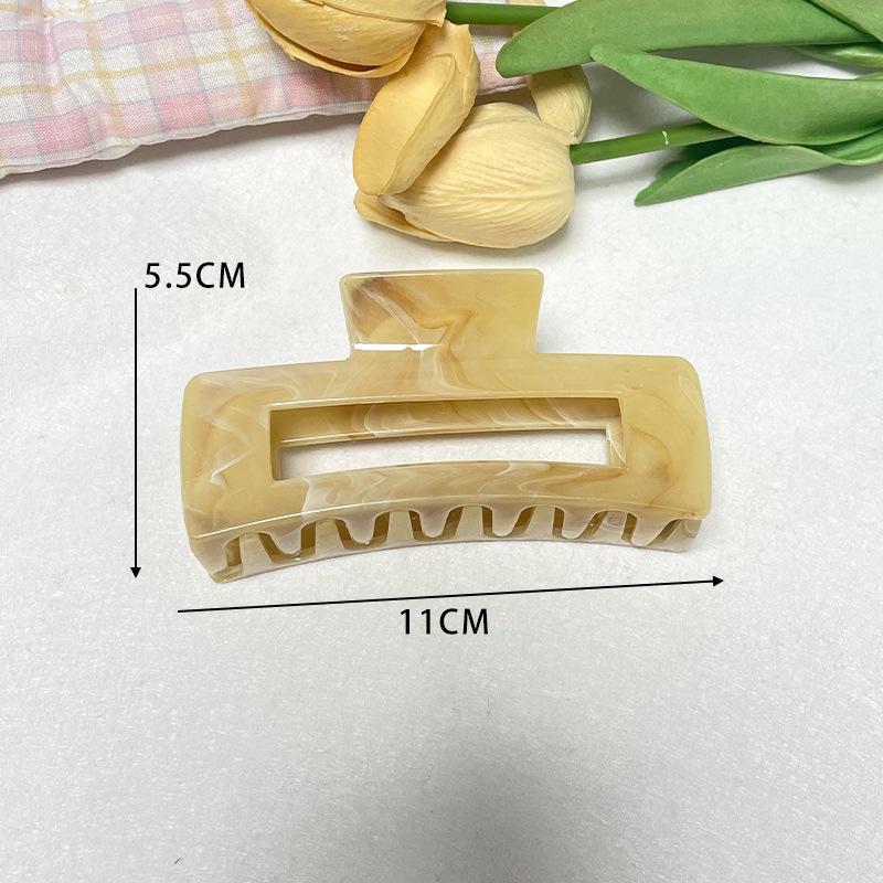 New Hot-Selling Imitation Marble Square Hair Clip Hair Accessory Summer Fashion Updo Back of Head Vacation Shark Clip