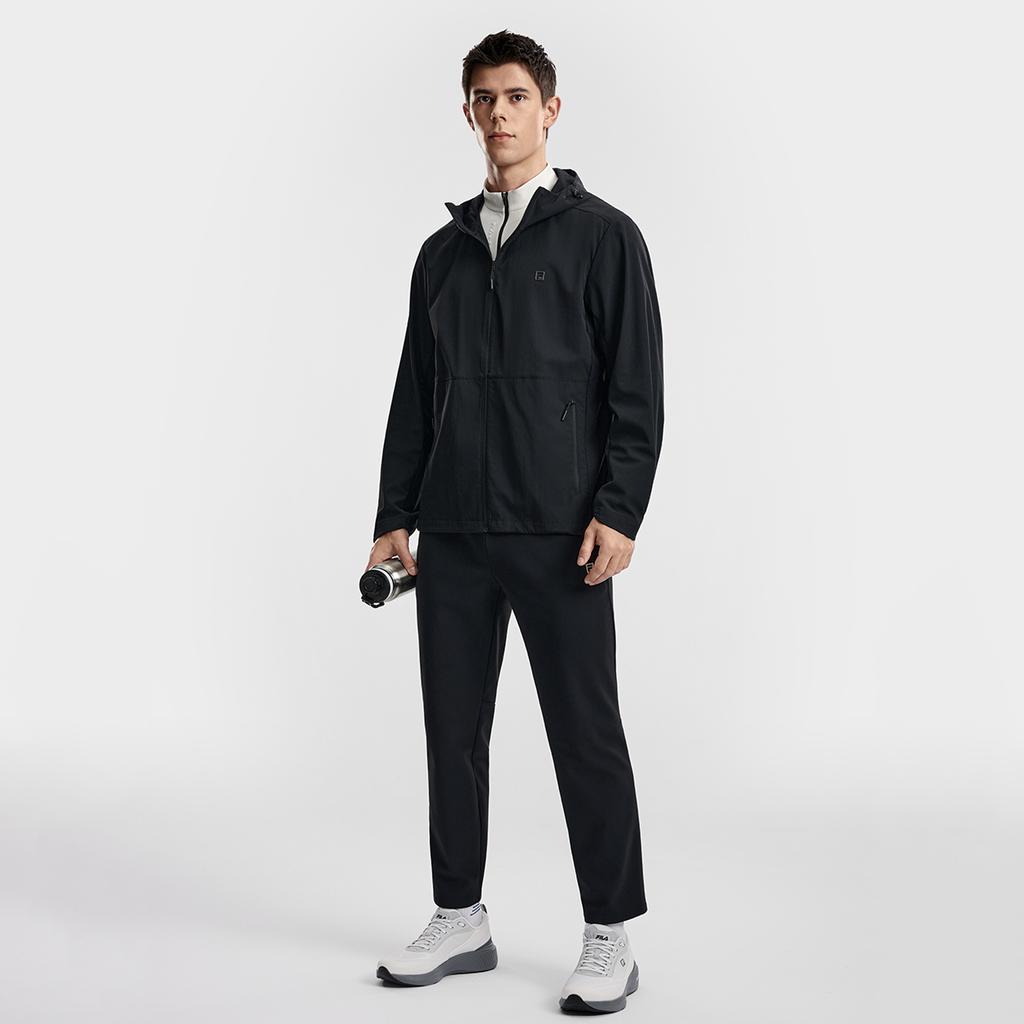 FILA Fitness Series Simple Sports Training Casual Hooded Jacket Men jackets Black A51M611701FBK