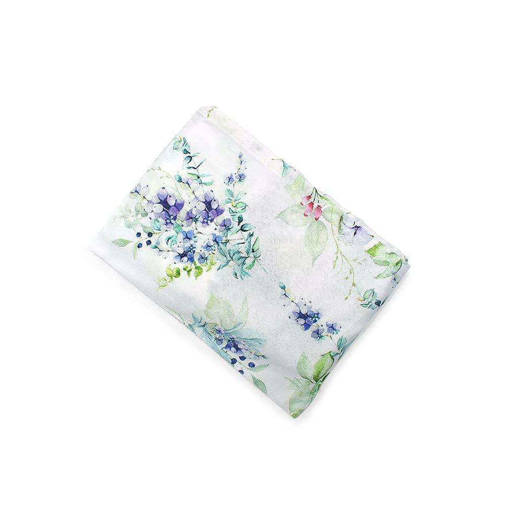 STYLE Sac Cabas Décoratif pour Grand Éco A3 Bouquet Botanique avec un mouchoir de poche Femmes, Capacité, Sous-Sac, Sac, 100% Coton, Taille, Design,