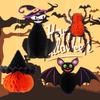 Halloween Honeycomb Festive Bat And Pumpkin Hanging Ornaments For Memorable Decor Party
