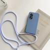 OPPO A 38 18 4G Cases Lanyard Crossbody Necklace Strap Cord Case For Oppo A18 4G A38 4G Liquid Silicone Candy Color Cover