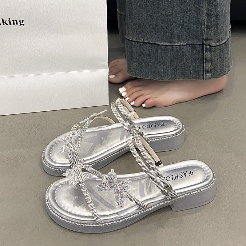 Sandals Women's Summer New Temperament with Skirt Slippers Women's Beach Shoes