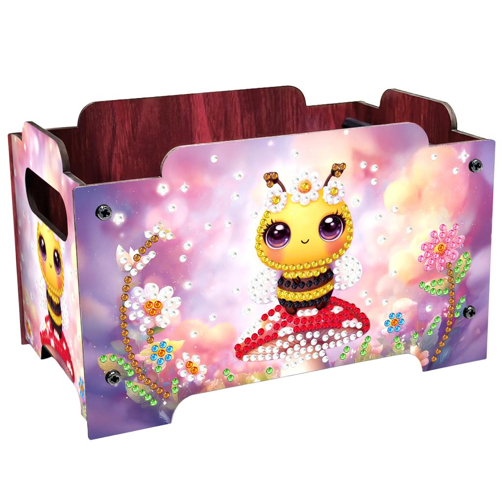 DIY Diamond Painting Rhinestones Decorative Storage Box Crystal Mosaic Storage Container Handmade Storage Clutch for Home Decor