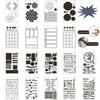 18 Sheets Per Set, PET, Hollow Out Painting Template, Creative Lace, Painting Set, DIY Diary Theme, Hand Account Drawing Template
