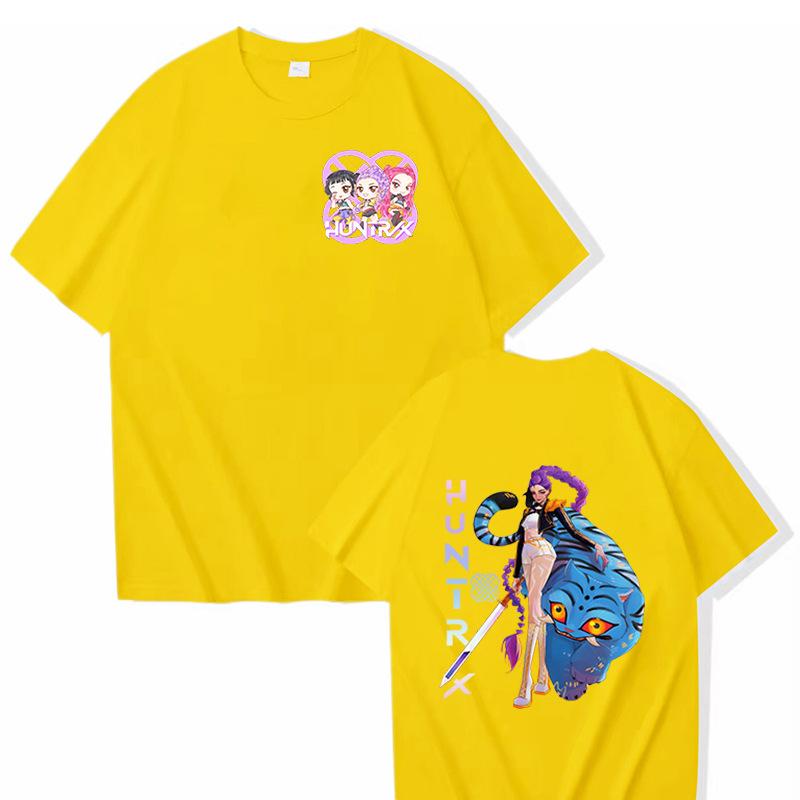 15 Colors K-Pop Demon Hunters T-Shirts Demonic Emblem Tee Shirt for Men Y2K Funny Plus Size Short Sleeve Clothes