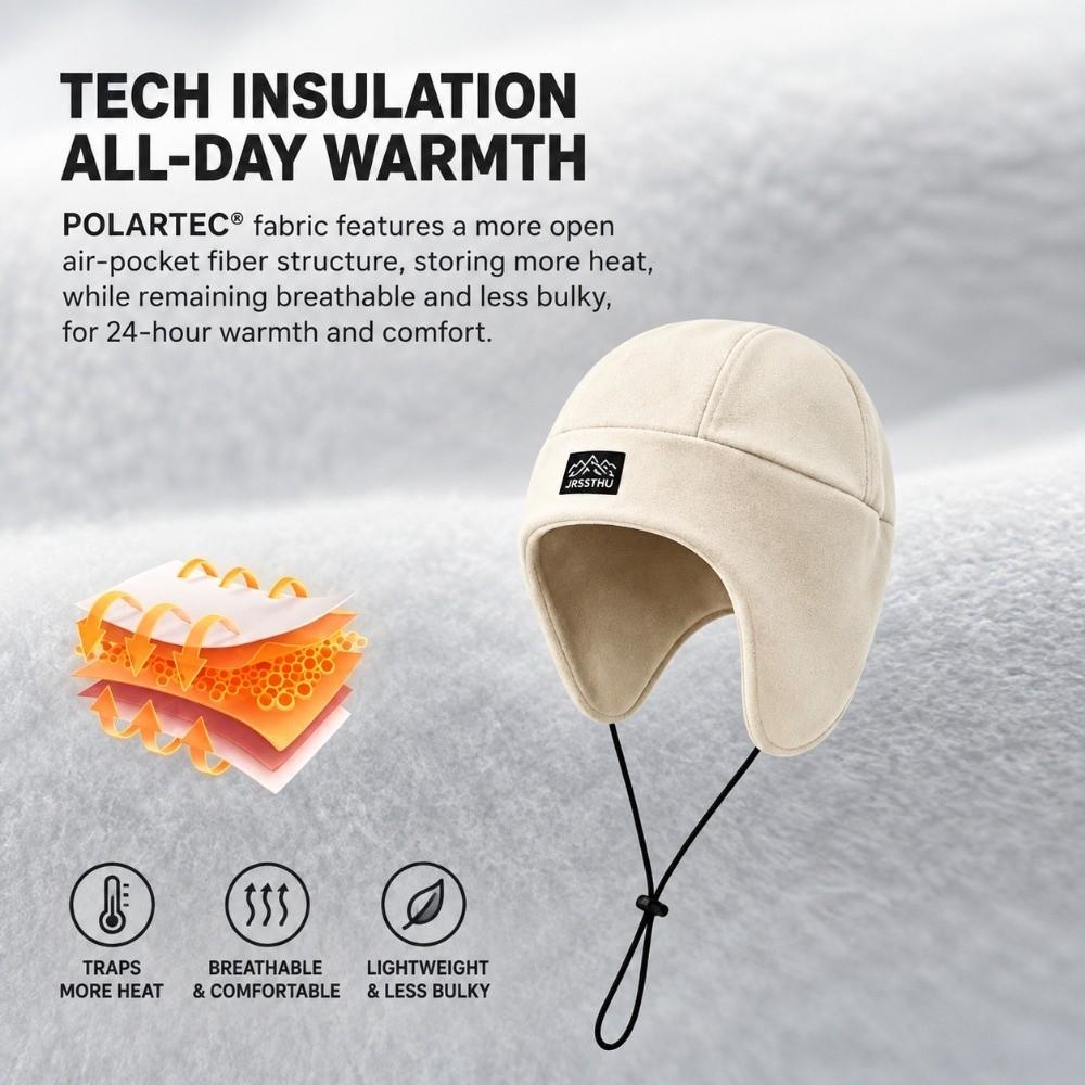 Cold Resistant Fleece Trapper Hat Warm Ear Protection Cold Resistant Hat  Outdoor Activities