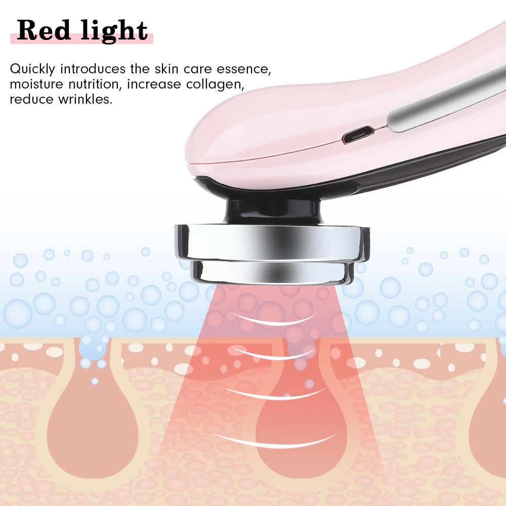 Red & Blue Light Beauty Device: Hot Compress Massager and Skin Rejuvenator